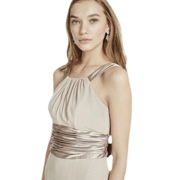 DAVIDS BRIDAL | Bridesmaid Wedding Dress Chiffon and Charmeuse Plus Size 26 - Picture 3 of 7